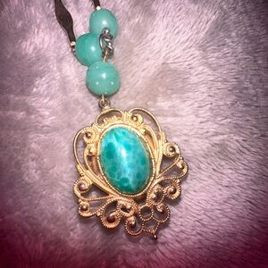 Vintage Rare Winton 17 Jewel Gemstone Necklace with Watch Pendant